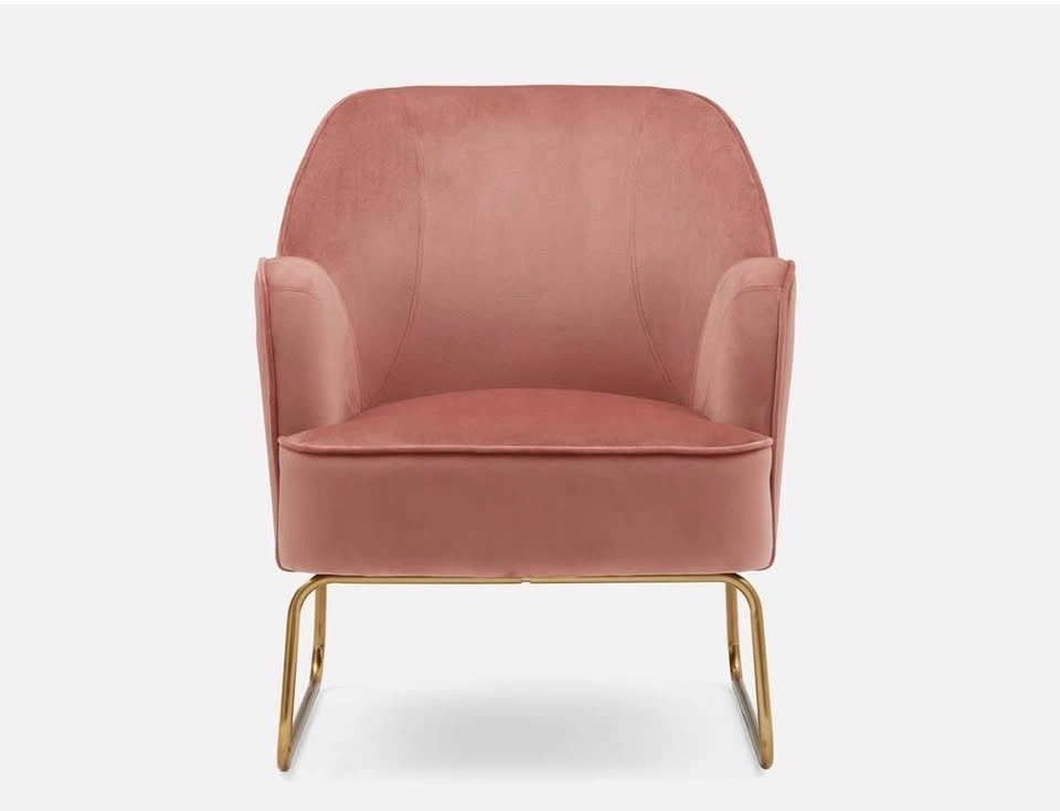 Modern Pink Velvet Accent Chair – Stylish Condo & Bedroom Chair - photo 4