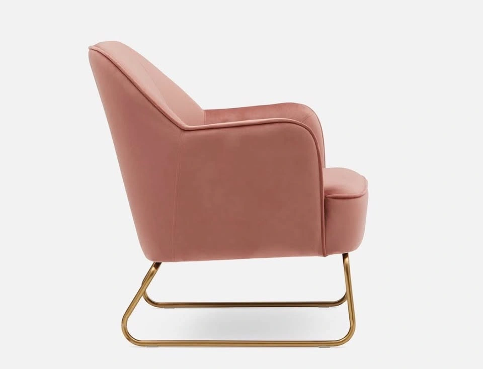 Modern Pink Velvet Accent Chair – Stylish Condo & Bedroom Chair - photo 5