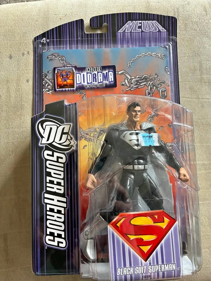 DC Super Heroes Black Suit Superman VARIANT from Mattel