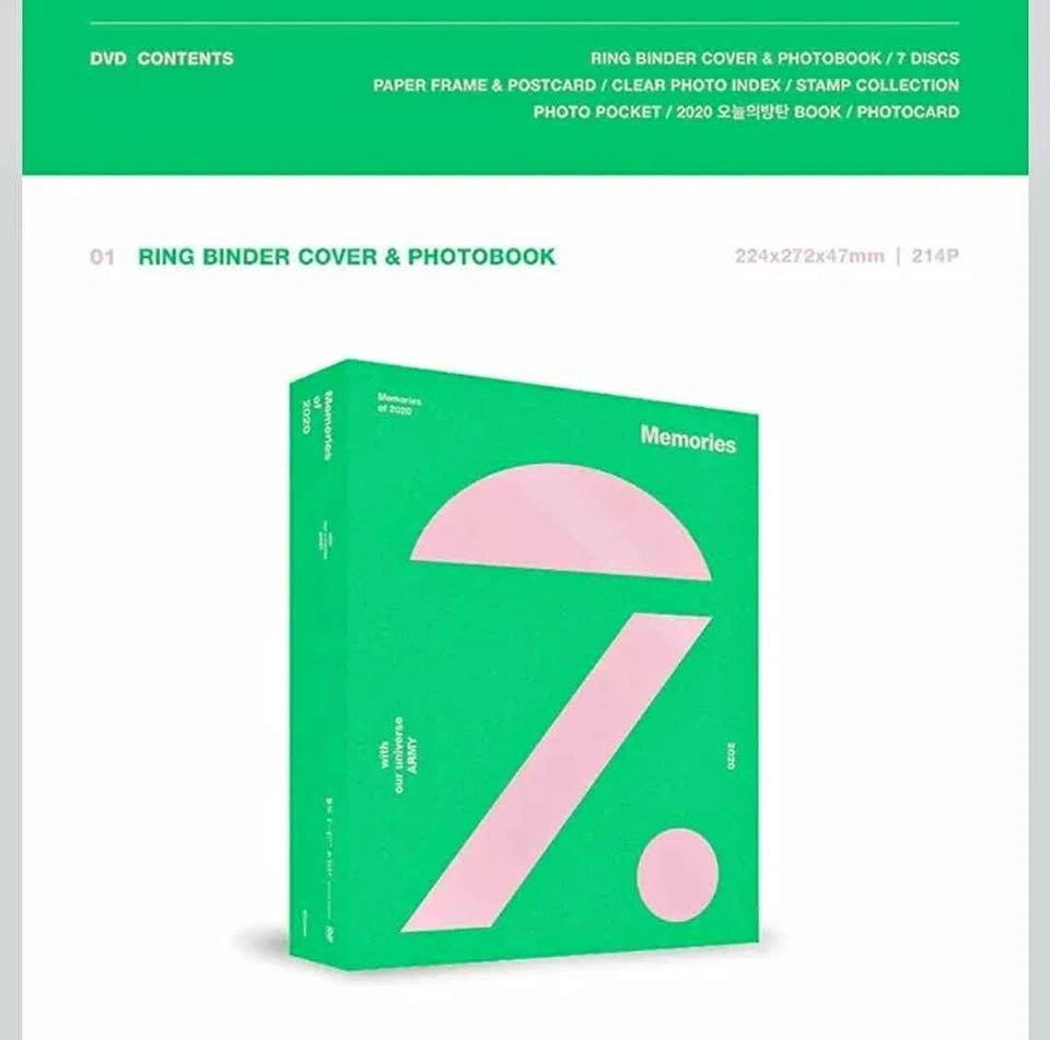 BTS Memories of 2020 DVD set