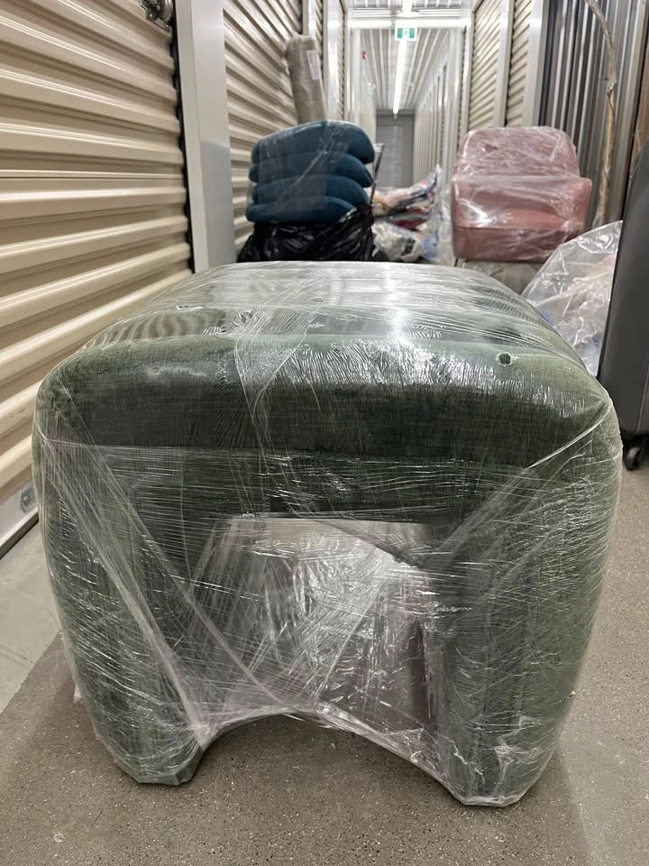Modern Green Ottoman – Like New – Accent Stool / Condo Decor