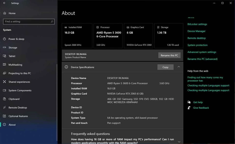 RTX 2060 Gaming PC + Wifi/Bluetooth Card | 16GB Ram | 1.36TB - photo 5