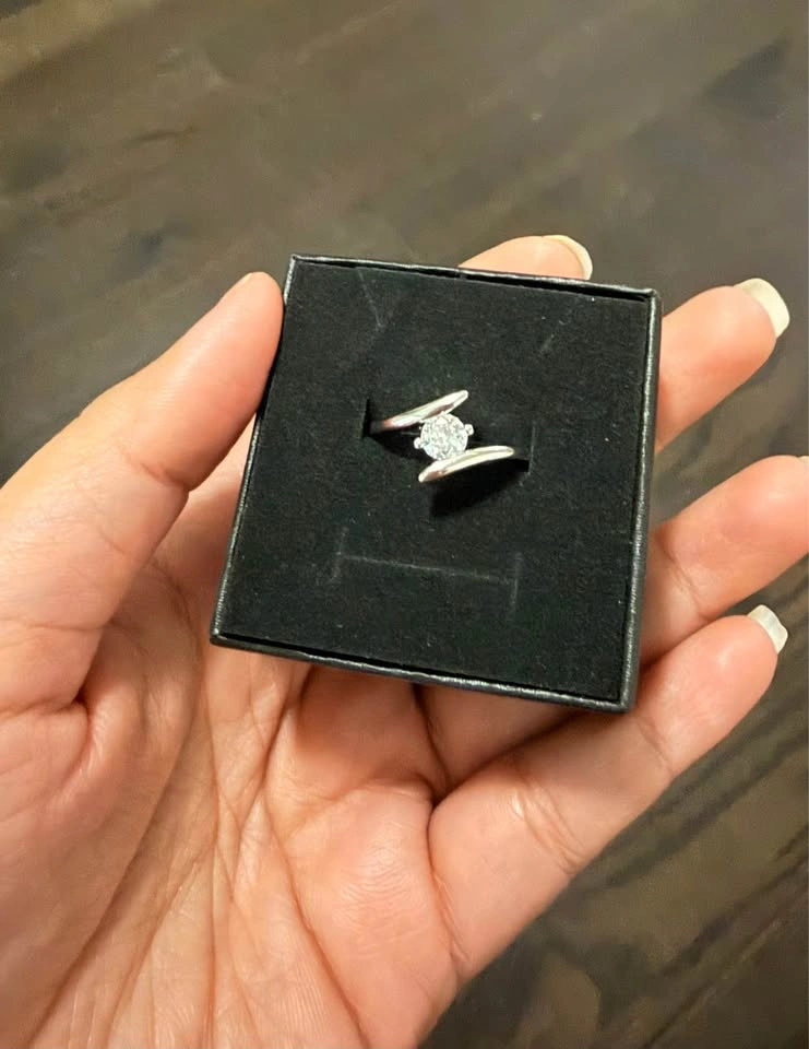 The Sterling Silver Adjustable Faux Solitaire Ring - photo 4