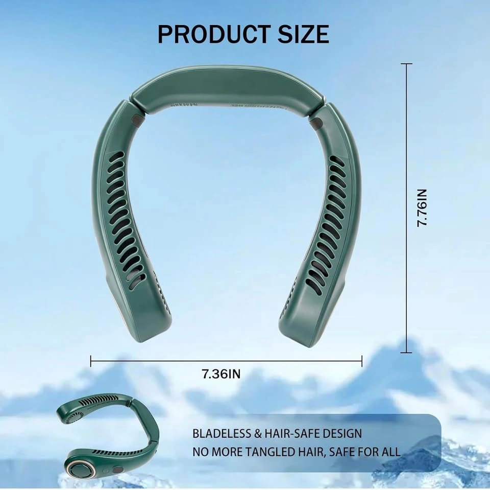 Portable Neck Fan (Dark Green) - photo 2