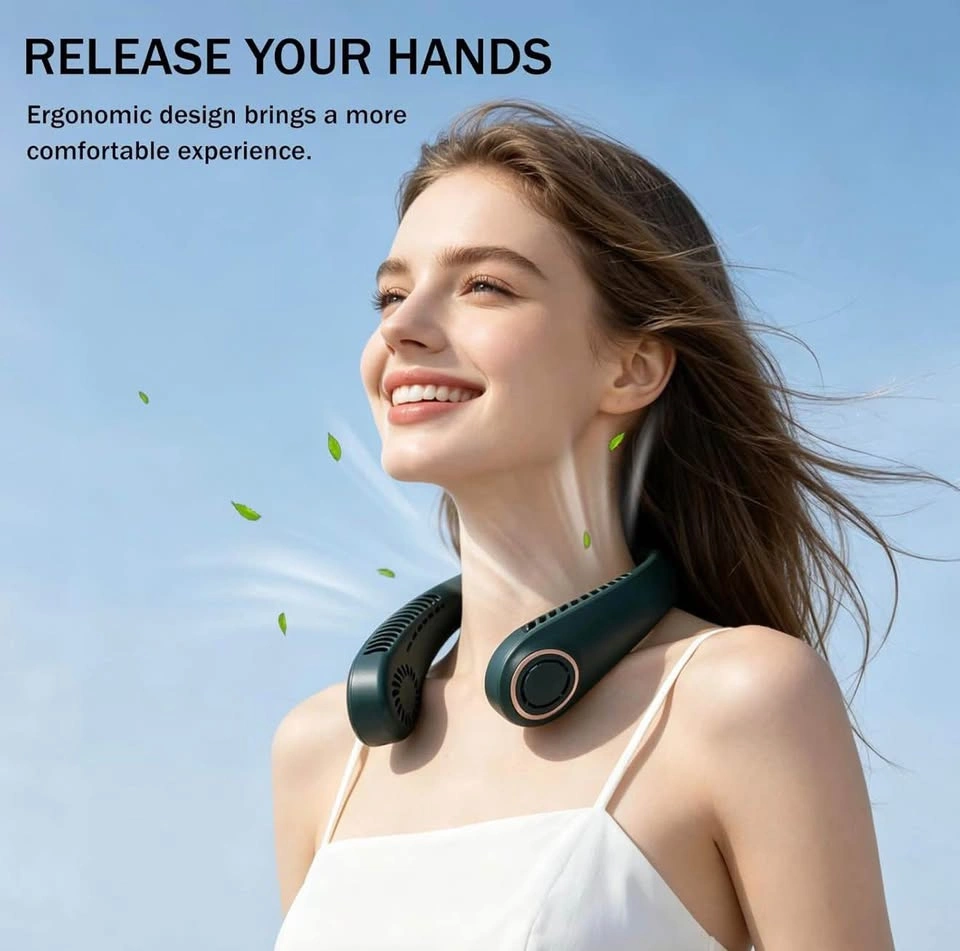 Portable Neck Fan (Dark Green) - photo 3