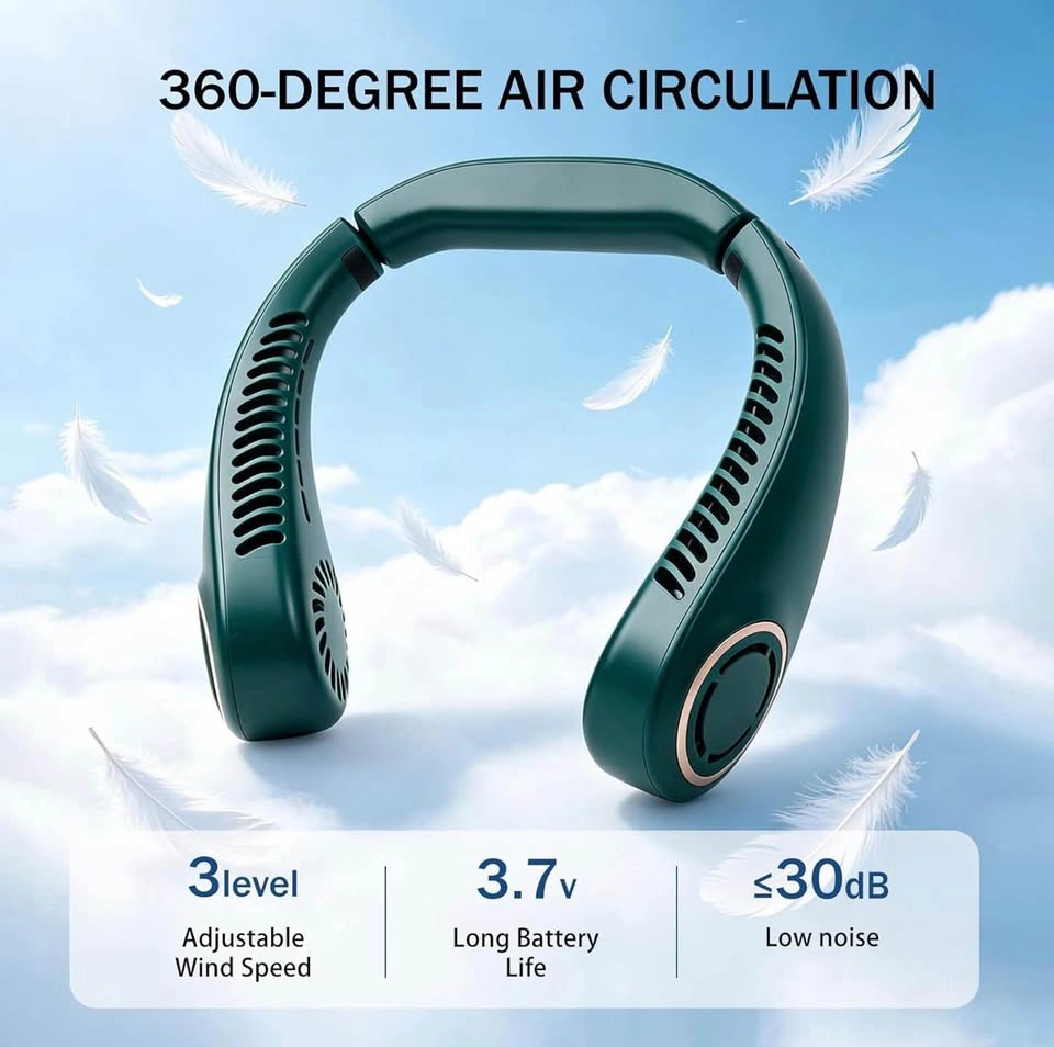Portable Neck Fan (Dark Green) - photo 4