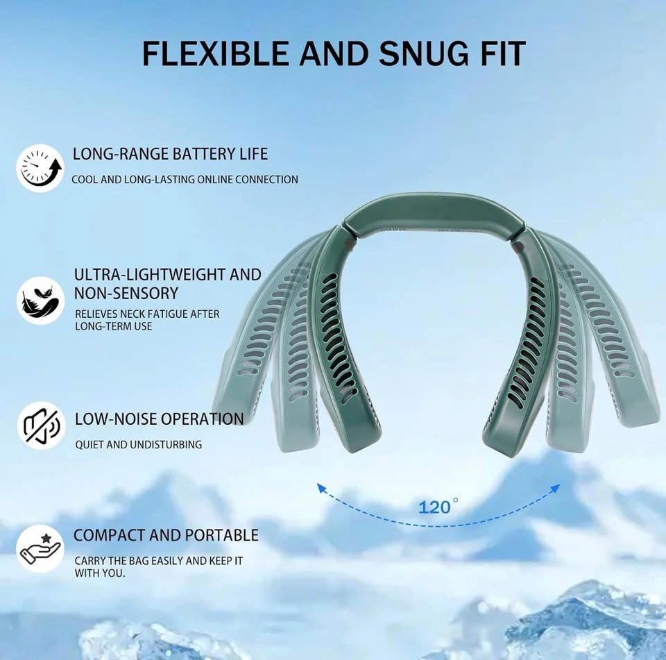 Portable Neck Fan (Dark Green) - photo 5