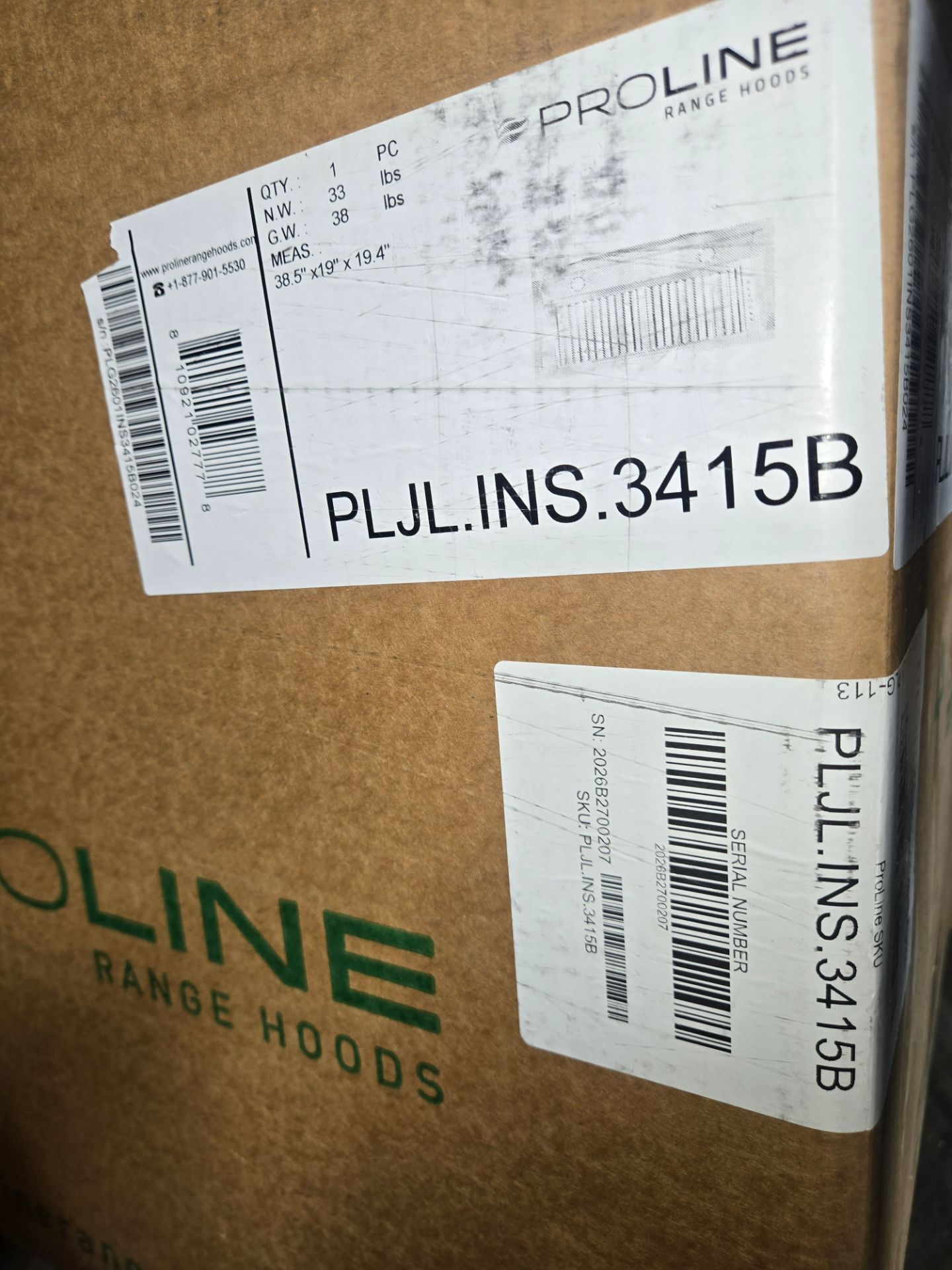 New Proline 3415 range hood with 600 CFM Blower - photo 3