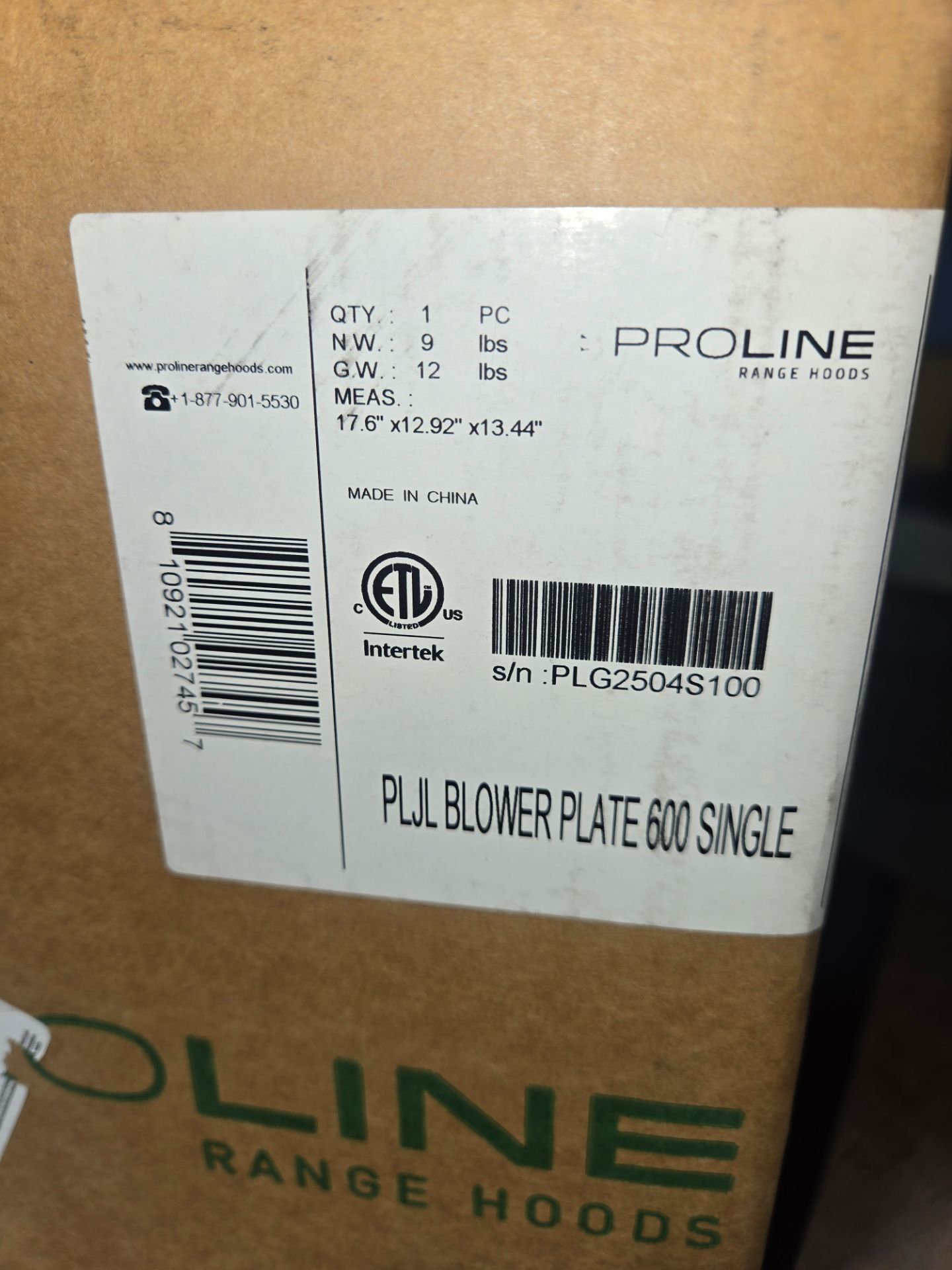 New Proline 3415 range hood with 600 CFM Blower - photo 4