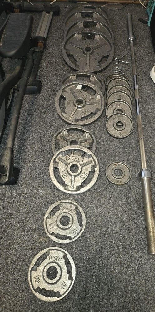 VTX 400 Lbs Olympic Weight Set W/Bar - photo 2