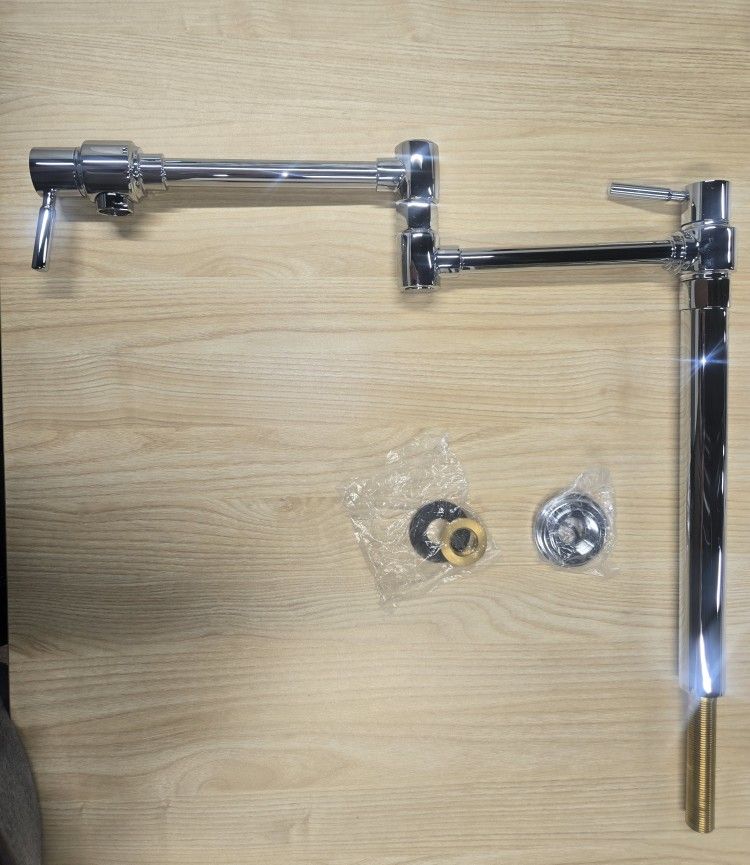 Euro Deck Mounted Pot Filler, Polished Chrome - photo 2