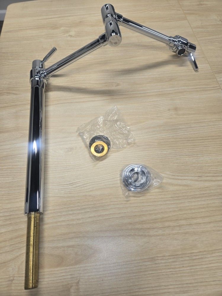 Euro Deck Mounted Pot Filler, Polished Chrome - photo 3