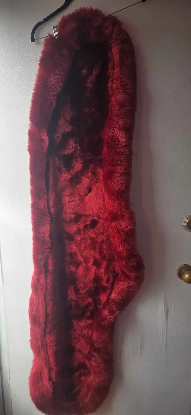 Red Faux Fur Stole/shawls