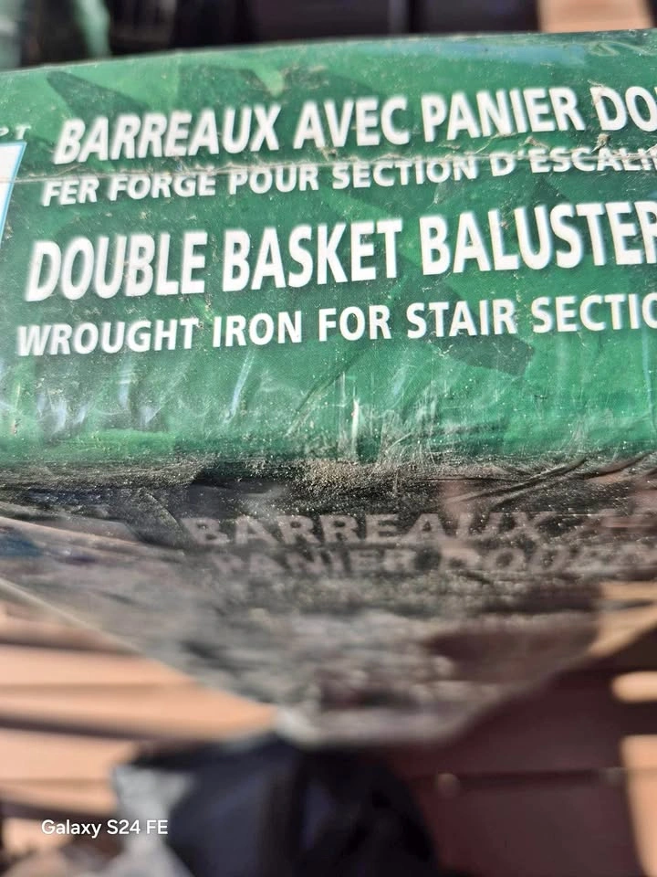 Double Basket Wrought Iron Baluster