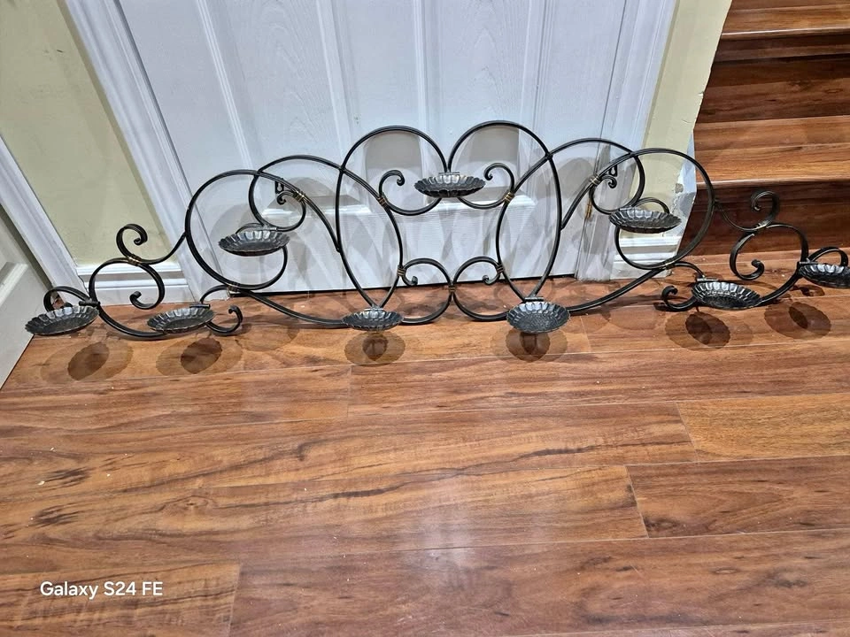 Wrought Iron Wall Decor Candle Holder