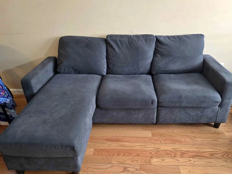 Dark Gray Sectional Sofa with Chaise