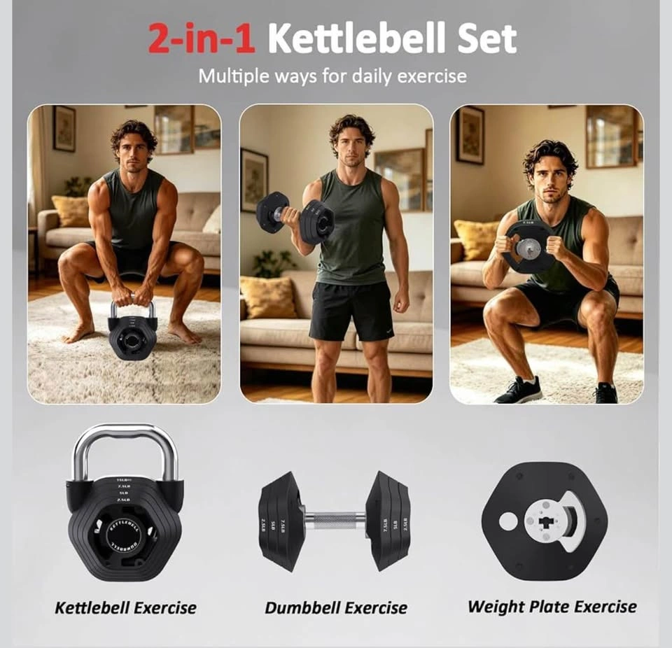 45lbs 2-in-1 Adjustable Kettlebell - photo 2