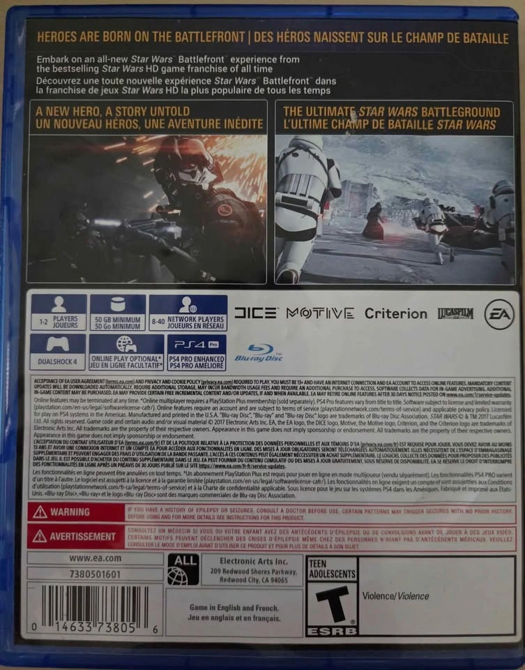 Star Wars: Battlefront II (PS4) - MINT Condition - photo 2