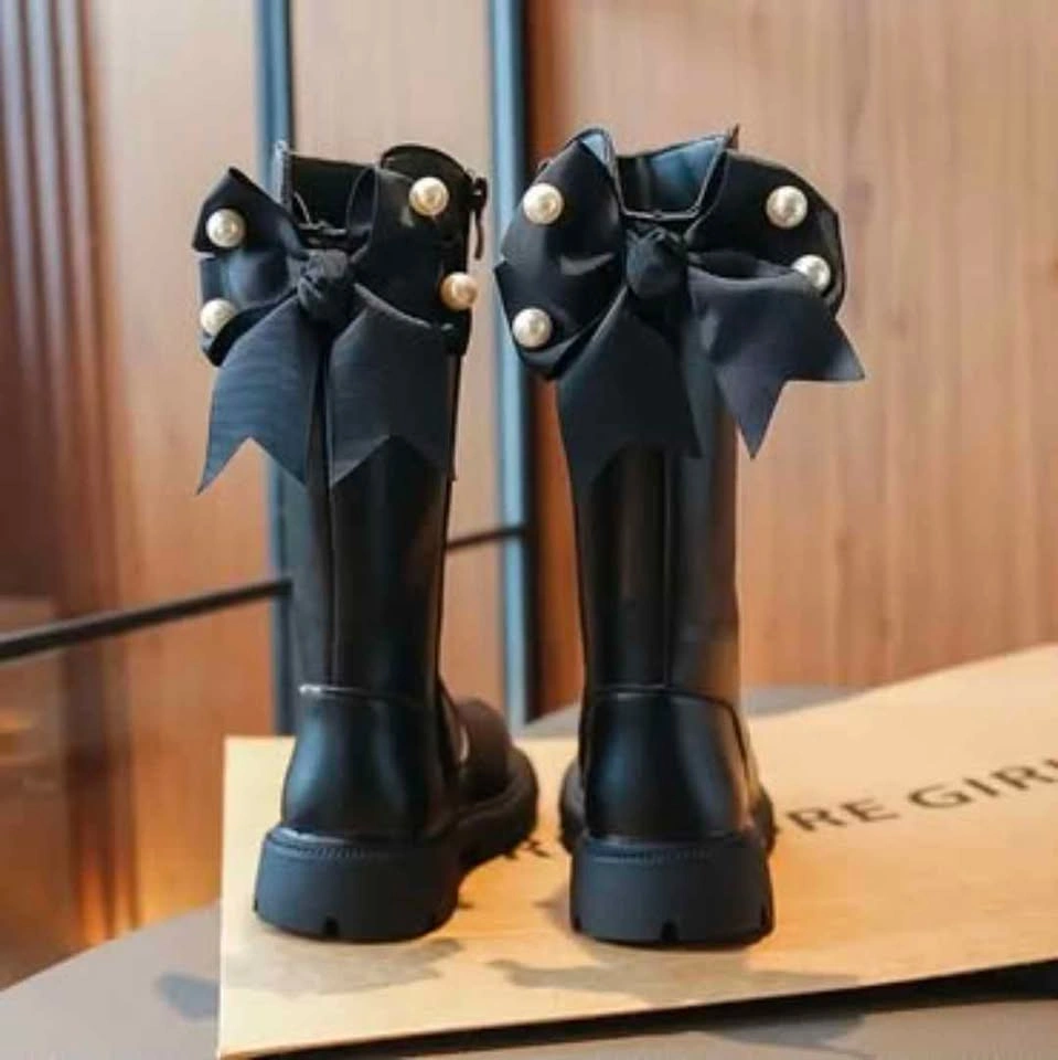 Brand New Trendy Bowknot Pearl Boots for Girls - photo 2