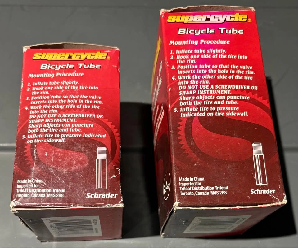 Supercycle Bicycle Tube 18" & 24" Schrader Valve New - photo 2