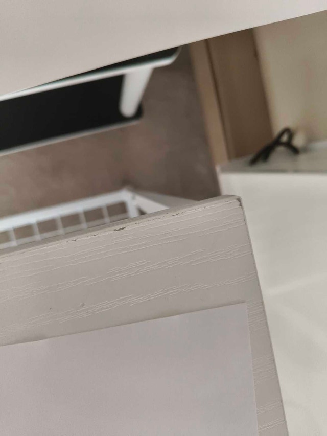 Set of 2 Modern Nightstands/End Tables - White/Metal - photo 4