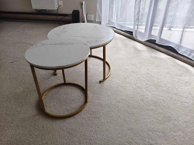 Modern Aboxoo Nesting Coffee Table Set - White/Gold - photo 2