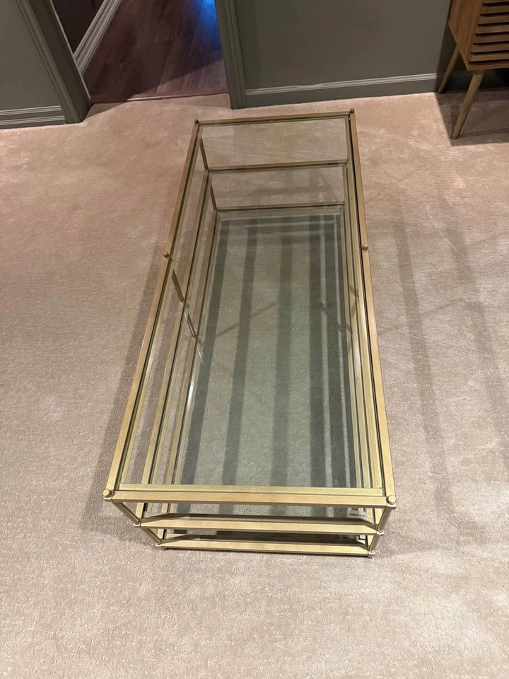 Joss & Main Aloysius glass and metal coffee table - photo 2