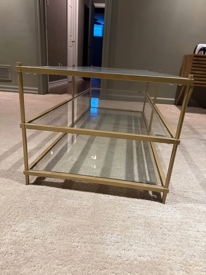 Joss & Main Aloysius glass and metal coffee table - photo 3