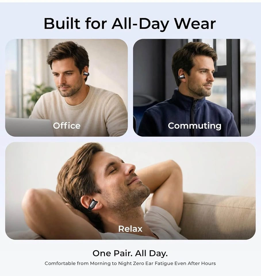 Open-Ear Wireless Earbuds with Smart LED Display Case - photo 2