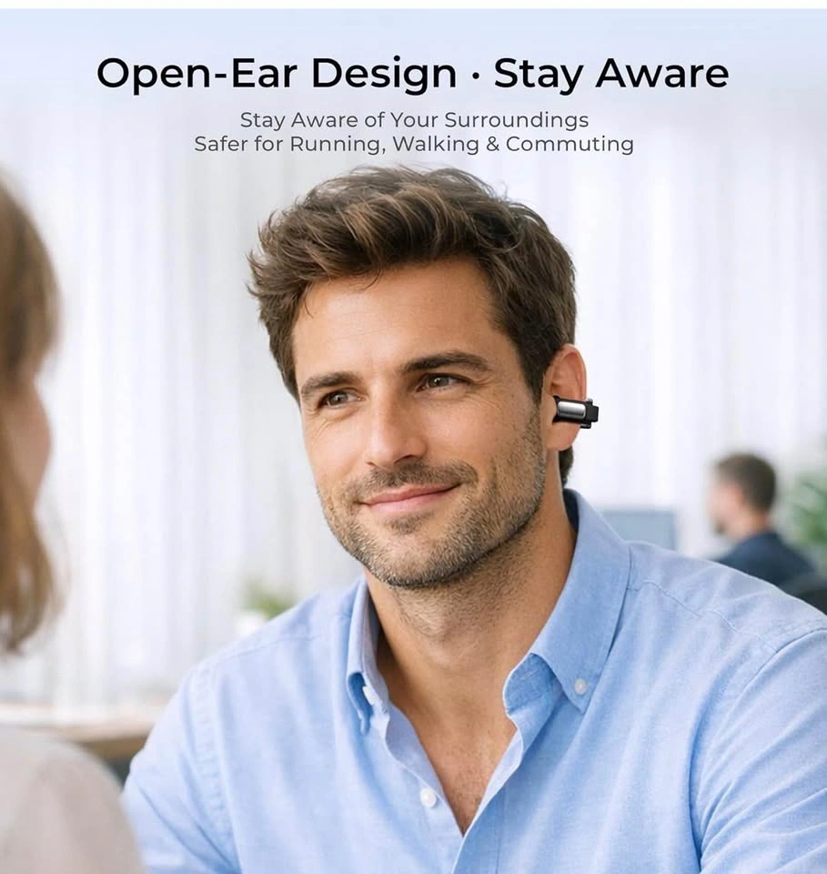 Open-Ear Wireless Earbuds with Smart LED Display Case - photo 4
