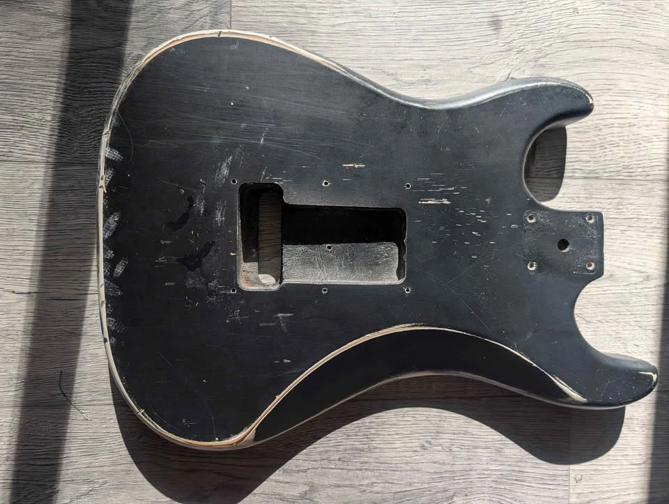 Black Heavy Relic Strat Style Guitar Body - photo 4