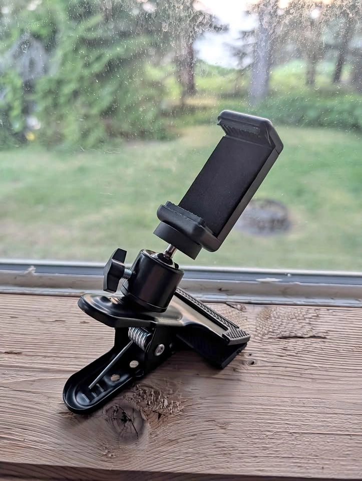 Phone Holder Clamp with Ball Head Mount