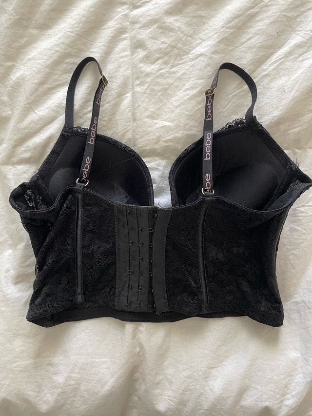 bebe Black Lace Bustier - photo 2
