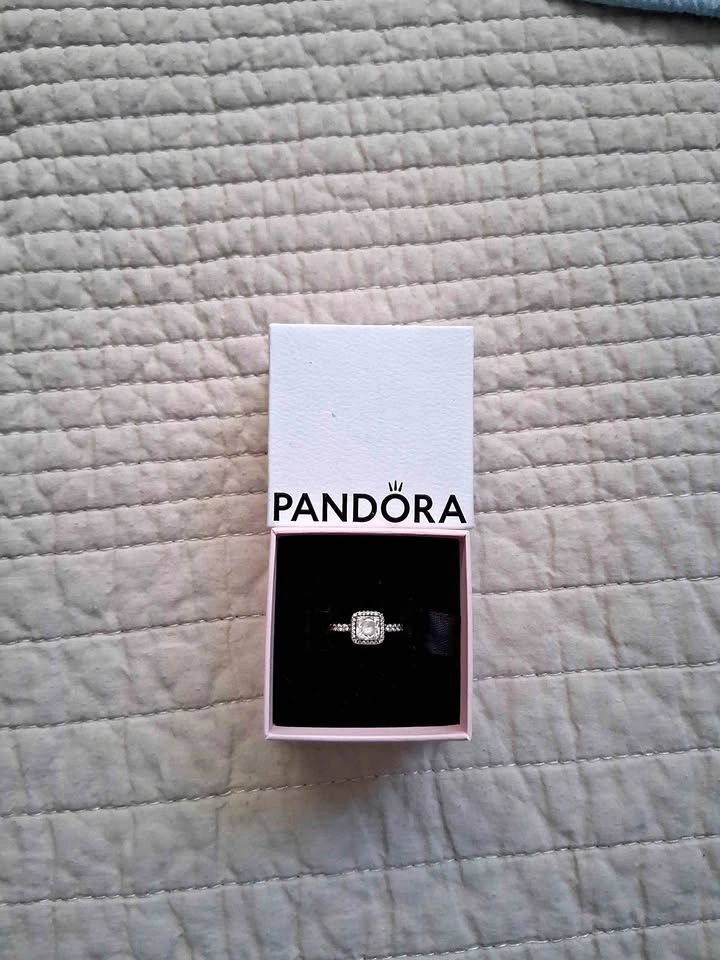 Square Halo Promise Ring