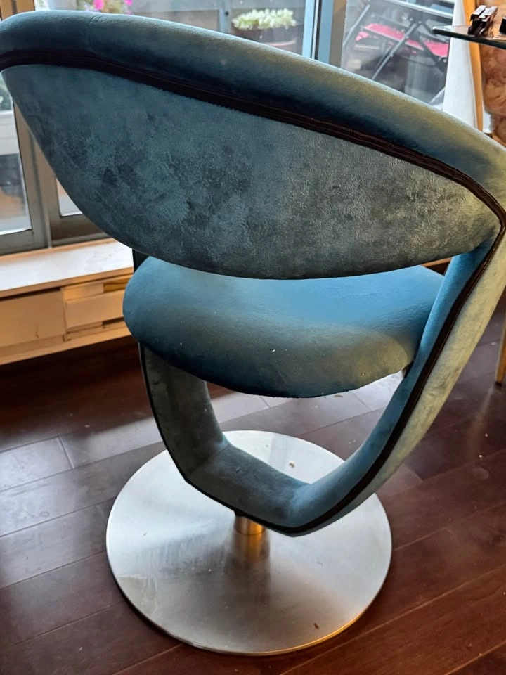 Accent chairs Teal velvet swivel chairs - photo 2