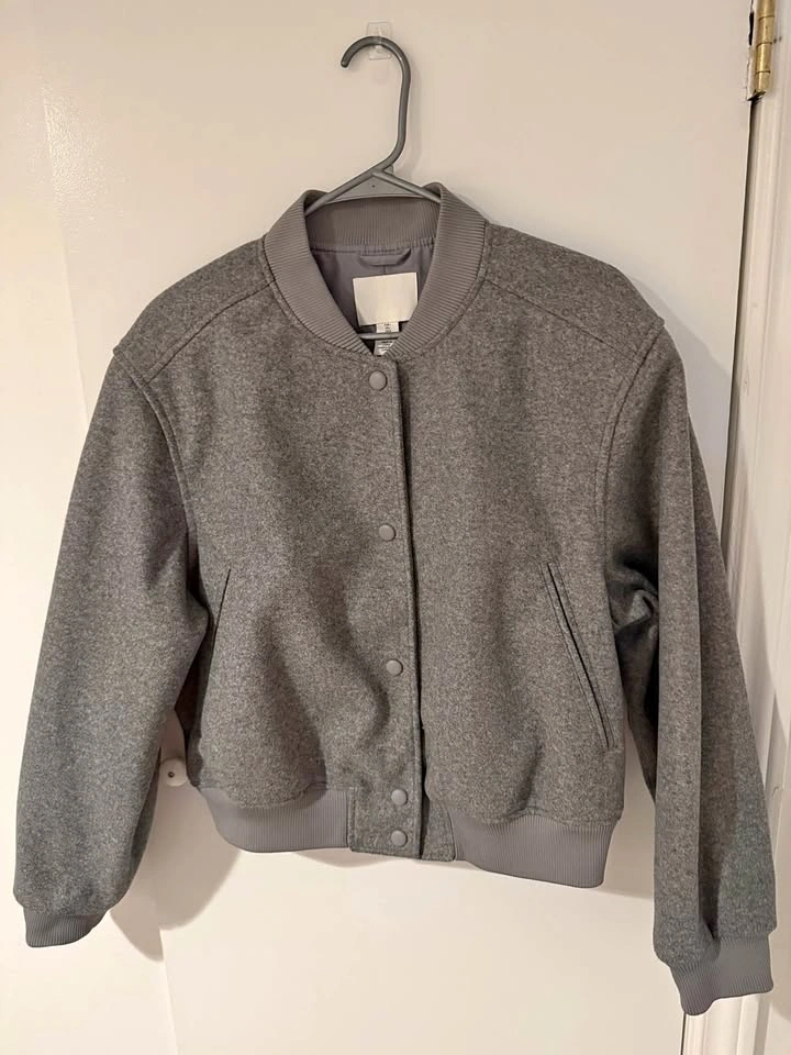 Gray H&M bomber jacket
