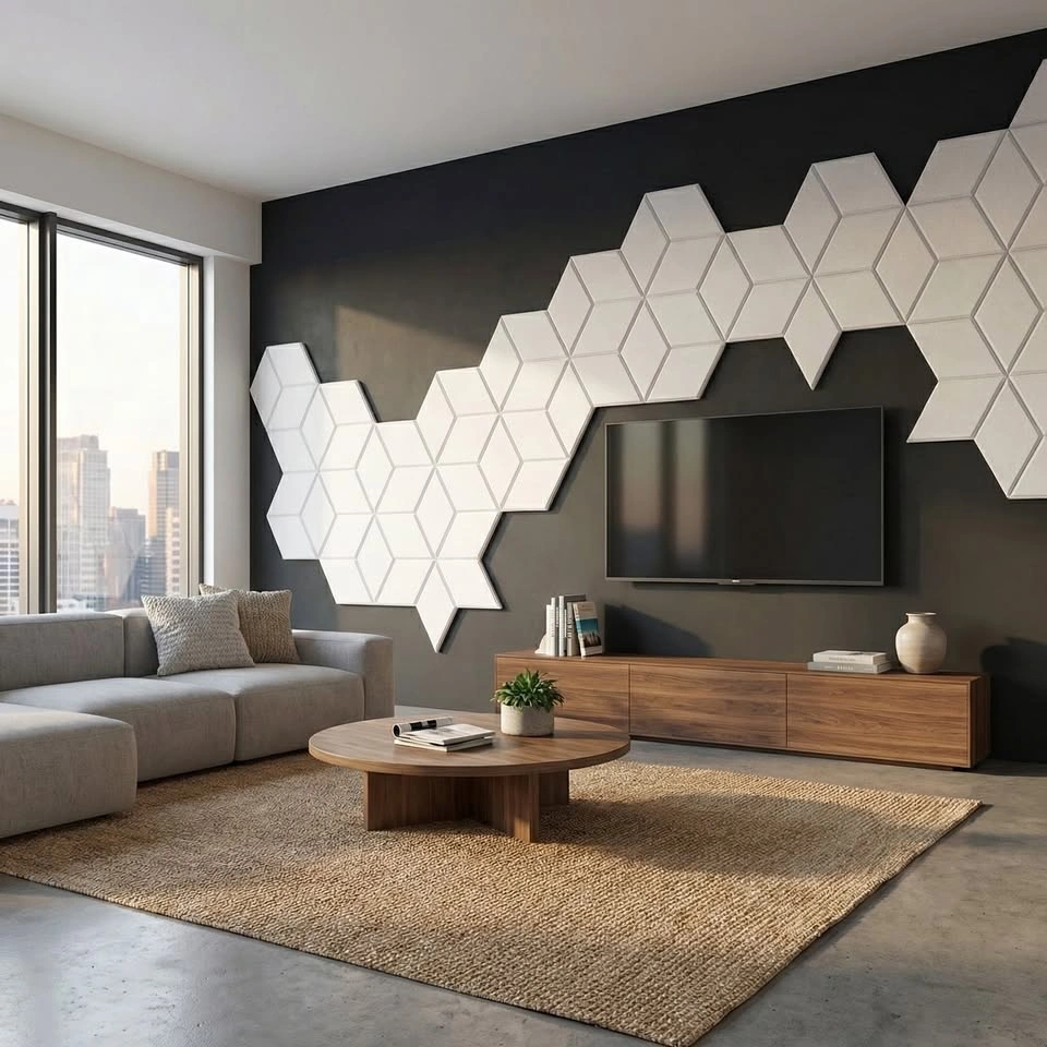 Sound-Absorbing Hexagon Wall Stickers - $1.80/pc - photo 2