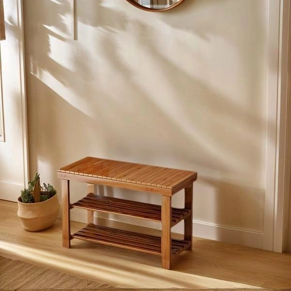 SOCE057 A1261 Hallway Bench and Shoe Cabinet Combo