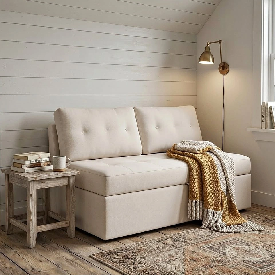 C1853 SOB022 Space-Saving CushSlide Lounge Sofa Bed