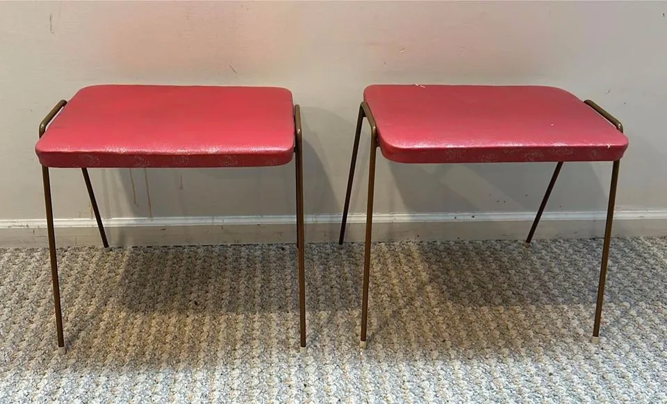 Pair of Mid Century Stacking Stools image indicator(2)