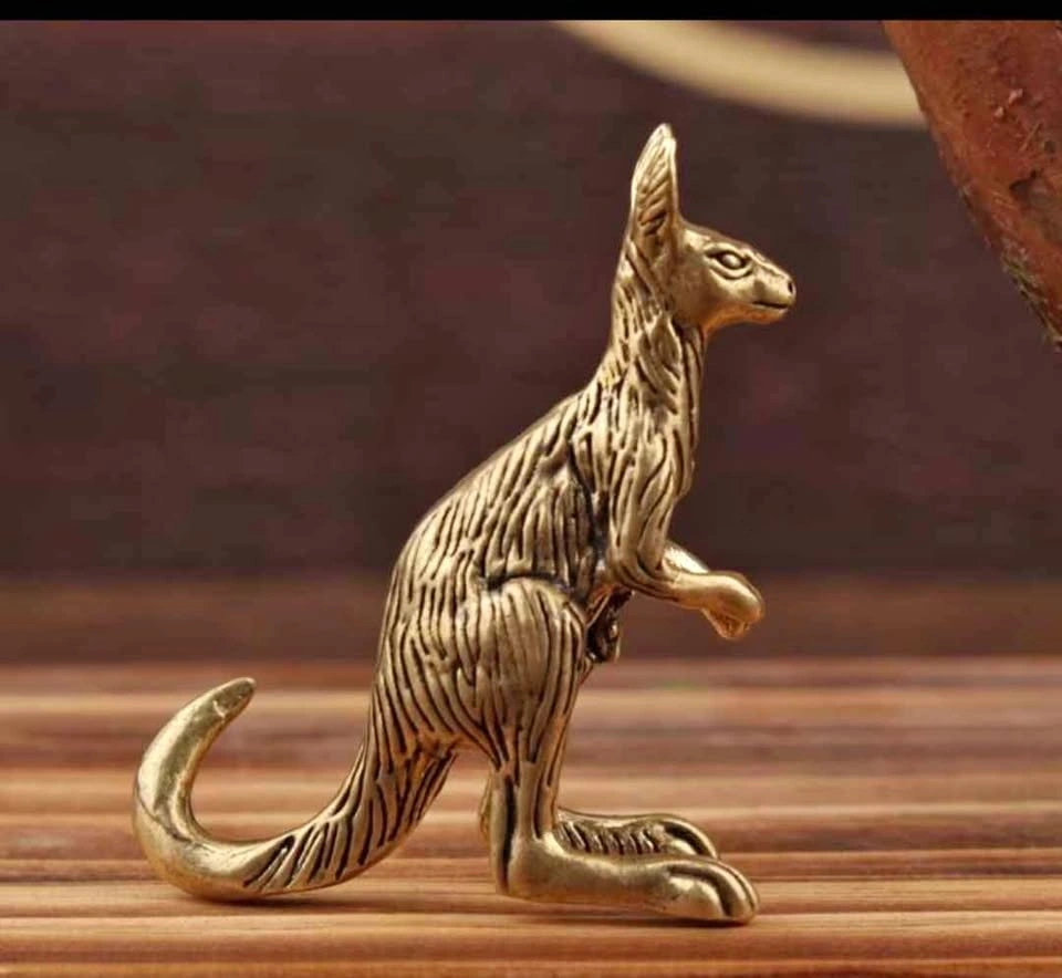 Collectible Handcrafted Brass Kangaroo Figurine