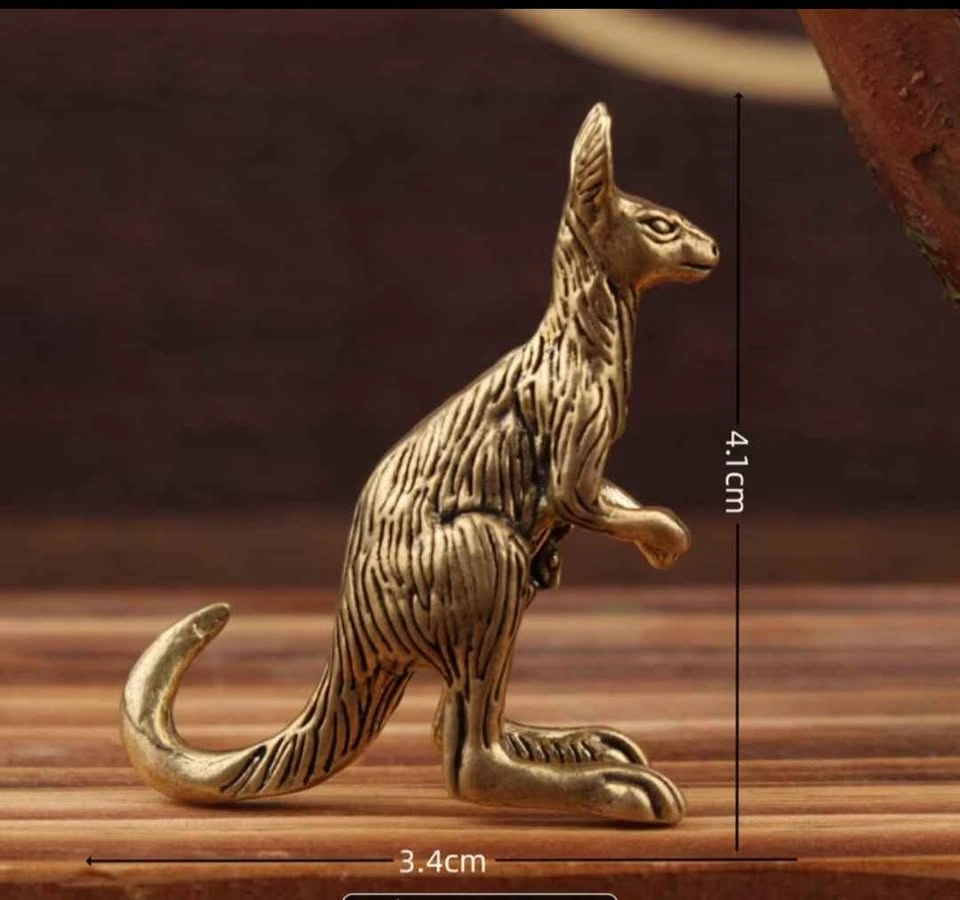 Collectible Handcrafted Brass Kangaroo Figurine - photo 2