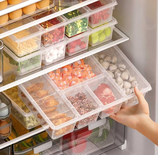 2-Pack Multipurpose 5-compartment Organizers with Lids