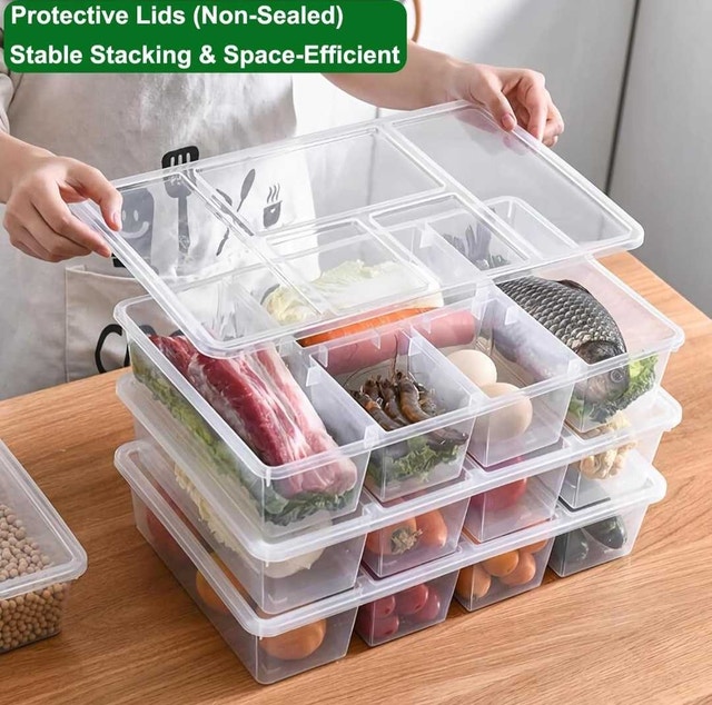 2-Pack Multipurpose 5-compartment Organizers with Lids - photo 5