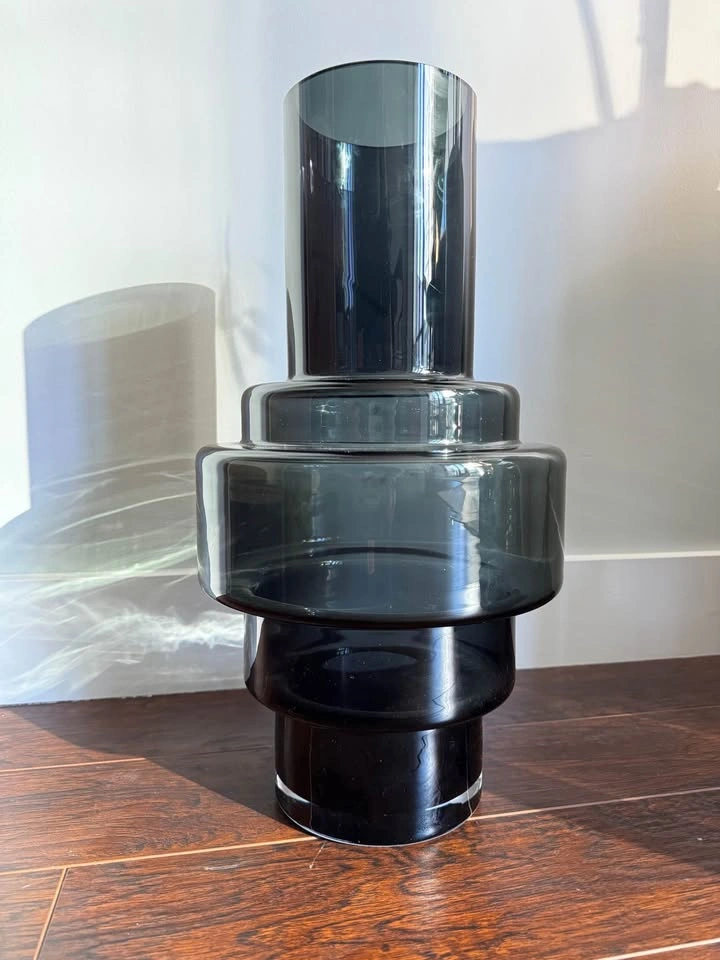 Large Smoked Glass Accent Vase - 18” tall - photo 2