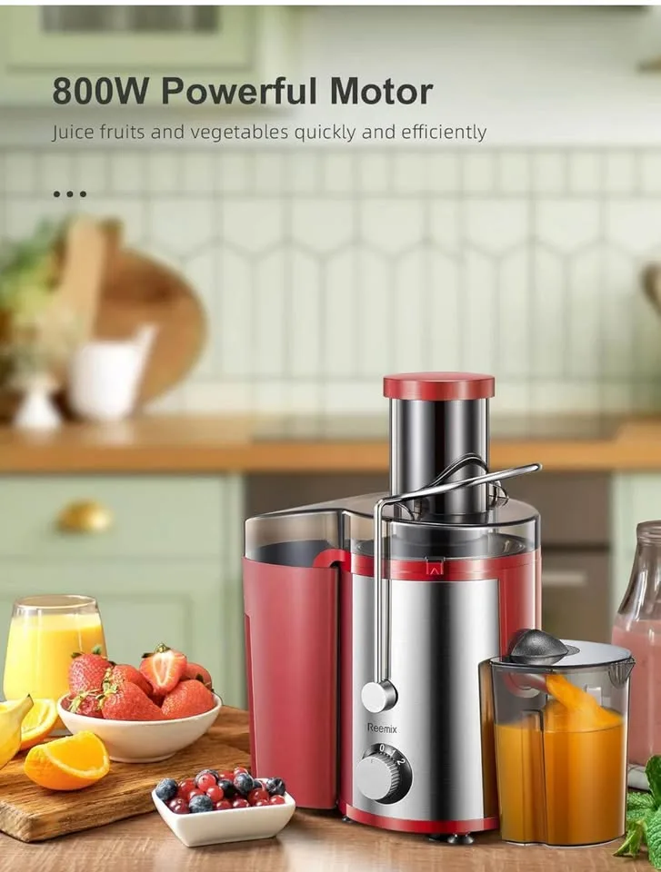 Brand New in Box Reemix Powerful Juicer 800W image indicator(4)