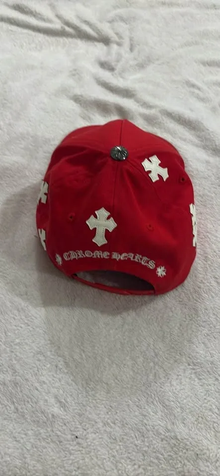 Chrome Hearts Red Crosses Snapback Hat - photo 2