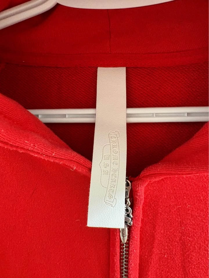 Chrome Hearts Red Full Zip Hoodie - photo 4