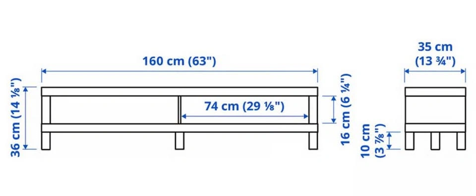 White TV Stand (IKEA LACK) - photo 4