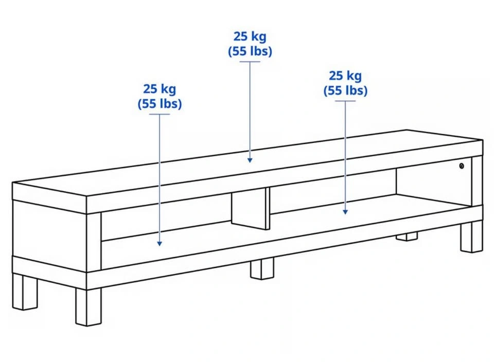 White TV Stand (IKEA LACK) - photo 5
